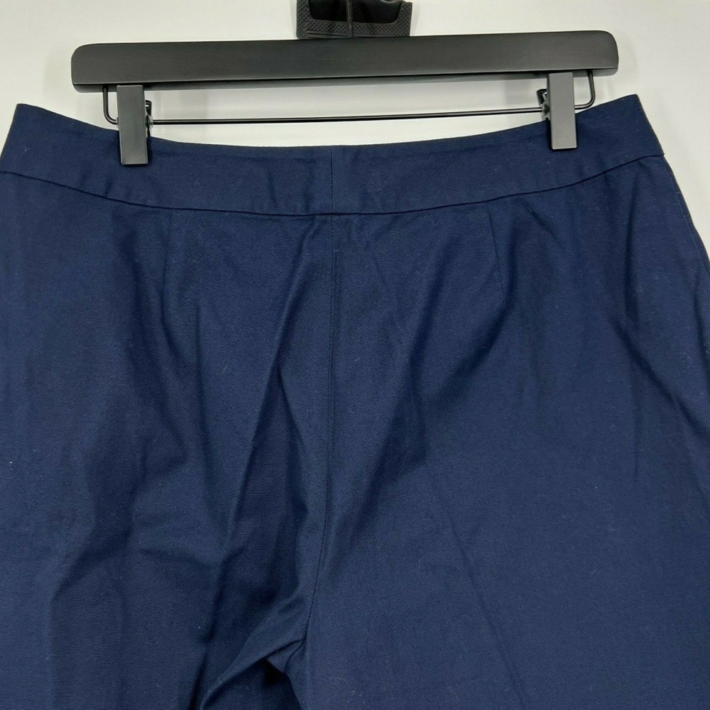 Lauren Ralph Lauren Shorts Womens 10 Petite Bermuda Navy Blue High Rise Cotton - Picture 6 of 7